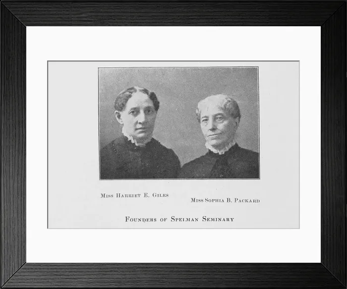 Framed Print : Miss Harriet E. Giles; Miss Sophia P. Packard; Founders of Spelman Seminary, 1907. Creator: Unknown Framed Print : Miss Harriet E. Giles; Miss Sophia P. Packard; Founders of Spelman Seminary, 1907. Creator: Unknown
