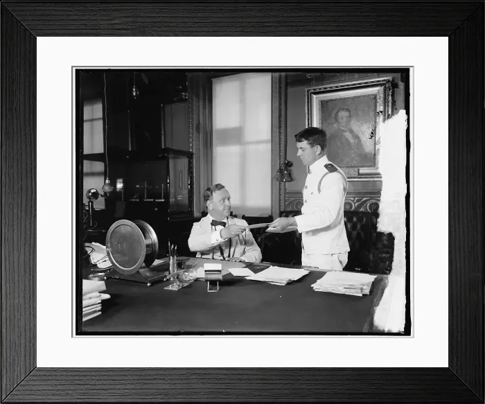 Framed Print : Sec. Daniels and Aide, between 1910 and 1920. Creator: Harris & Ewing. Sec. Daniels and Aide, between 1910 and 1920. Creator: Harris & Ewing Framed Print : Sec. Daniels and Aide, between 1910 and 1920. Creator: Harris & Ewing. Sec. Daniels and Aide, between 1910 and 1920. Creator: Harris & Ewing