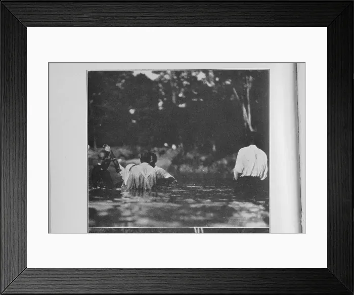 Framed Print : Possession by the spirit; [A Mississippi baptismal service], 1926. Creator: Unknown