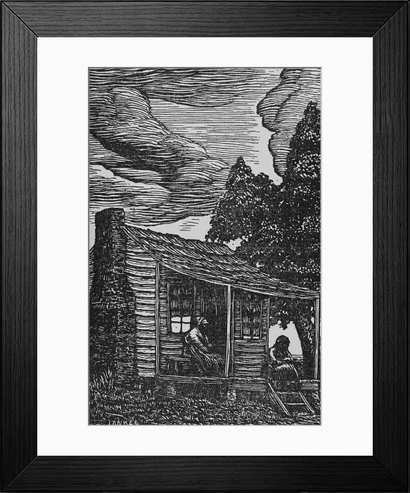 Framed Print : Southern countryside dwellings, 1926. Creator: Julius John Lankes Framed Print : Southern countryside dwellings, 1926. Creator: Julius John Lankes