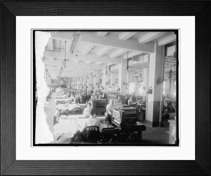 Framed Print : Liberty Loan. Bureau of Engraving, between 1910 and 1920. Creator: Harris & Ewing. Liberty Loan. Bureau of Engraving, between 1910 and 1920. Creator: Harris & Ewing Framed Print : Liberty Loan. Bureau of Engraving, between 1910 and 1920. Creator: Harris & Ewing. Liberty Loan. Bureau of Engraving, between 1910 and 1920. Creator: Harris & Ewing