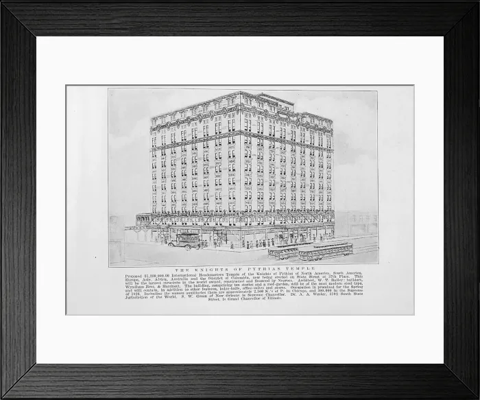 Framed Print : The Knights of Pythias Temple; Propose $ 1, 200.000.00 International Temple of the Knights... 1925. Creator: Unknown Framed Print : The Knights of Pythias Temple; Propose $ 1, 200.000.00 International Temple of the Knights... 1925. Creator: Unknown