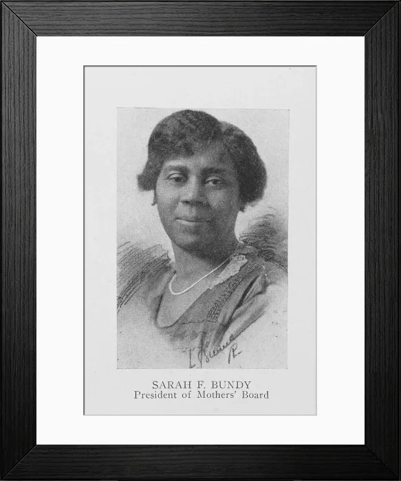 Framed Print : Sarah F. Bundy; President of Mothers Board, 1922. Creator: Unknown Framed Print : Sarah F. Bundy; President of Mothers Board, 1922. Creator: Unknown