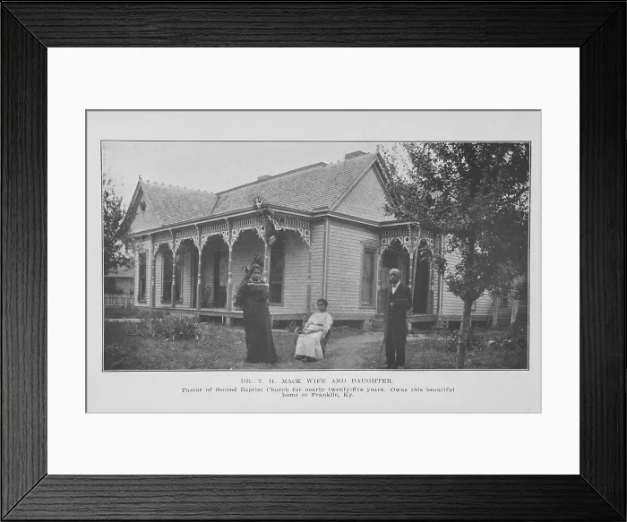 Framed Print : Dr. T.H. Mack, wife and daughter; Pastor of Second Baptist Church for nearly twenty-five...Ky. 1907 Creator: Unknown Framed Print : Dr. T.H. Mack, wife and daughter; Pastor of Second Baptist Church for nearly twenty-five...Ky. 1907 Creator: Unknown