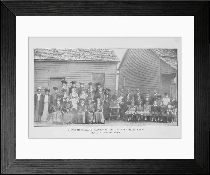 Framed Print : Sixth Missionary Baptist Church, E. Nashville, Tenn.; Rev. J. T. Tunstill; Pastor, 1907. Creator: Unknown Framed Print : Sixth Missionary Baptist Church, E. Nashville, Tenn.; Rev. J. T. Tunstill; Pastor, 1907. Creator: Unknown