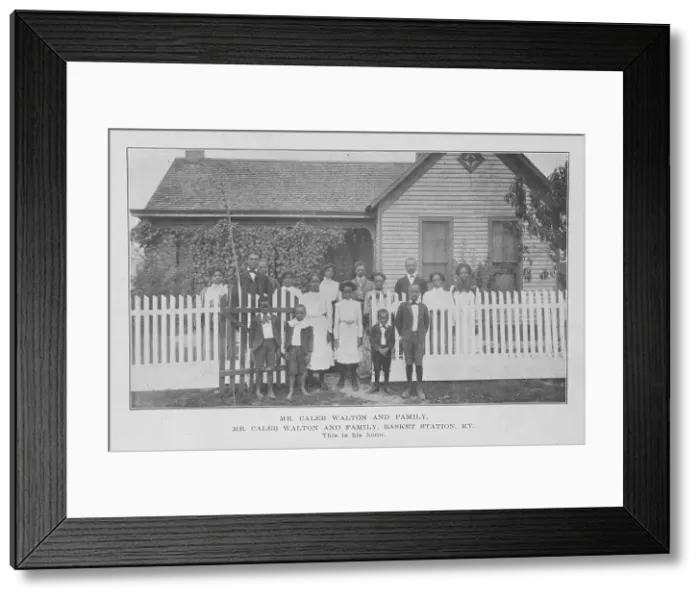 Framed Print : Mr. Caleb Walton and Family, Basket Station, Ky.; This is his home, 1907. Creator: Unknown Framed Print : Mr. Caleb Walton and Family, Basket Station, Ky.; This is his home, 1907. Creator: Unknown