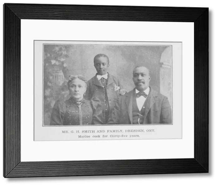 Framed Print : Mr. G. H. Smith and family, Dresden, Ont.; Marine cook for thirty-five years, 1907. Creator: Unknown Framed Print : Mr. G. H. Smith and family, Dresden, Ont.; Marine cook for thirty-five years, 1907. Creator: Unknown