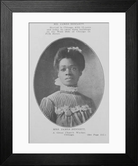 Framed Print : Mrs. James Bennett; A great church worker, Chicago, 1907. Creator: Unknown Framed Print : Mrs. James Bennett; A great church worker, Chicago, 1907. Creator: Unknown