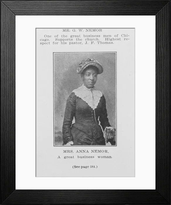 Framed Print : Mrs. Anna Nemor; A great business woman, 1907. Creator: Unknown Framed Print : Mrs. Anna Nemor; A great business woman, 1907. Creator: Unknown