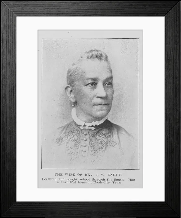 Framed Print : The wife of Rev. J. W. Early; Lectured and taught school through the south... Tenn. 1907. Creator: Unknown Framed Print : The wife of Rev. J. W. Early; Lectured and taught school through the south... Tenn. 1907. Creator: Unknown