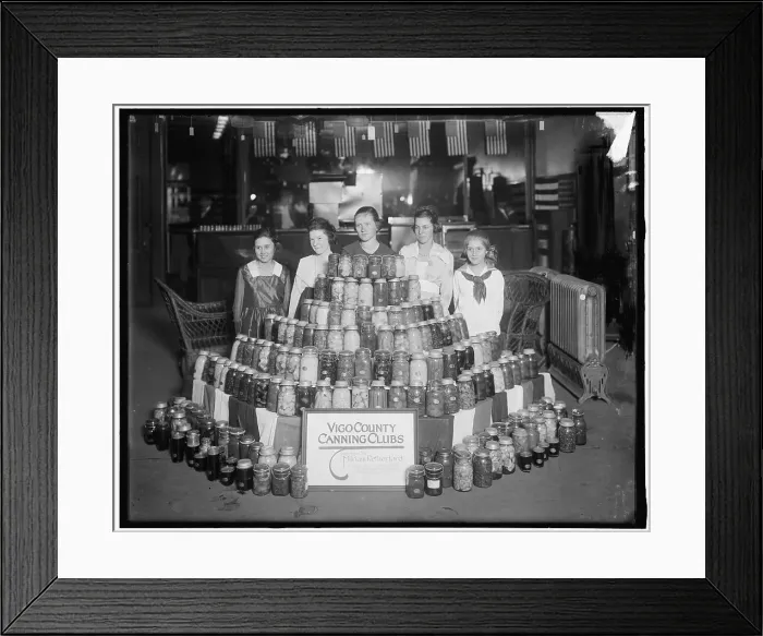 Framed Print : War Garden: Vigo County Canning Clubs, between 1910 and 1920. Creator: Harris & Ewing. War Garden: Vigo County Canning Clubs, between 1910 and 1920. Creator: Harris & Ewing Framed Print : War Garden: Vigo County Canning Clubs, between 1910 and 1920. Creator: Harris & Ewing. War Garden: Vigo County Canning Clubs, between 1910 and 1920. Creator: Harris & Ewing