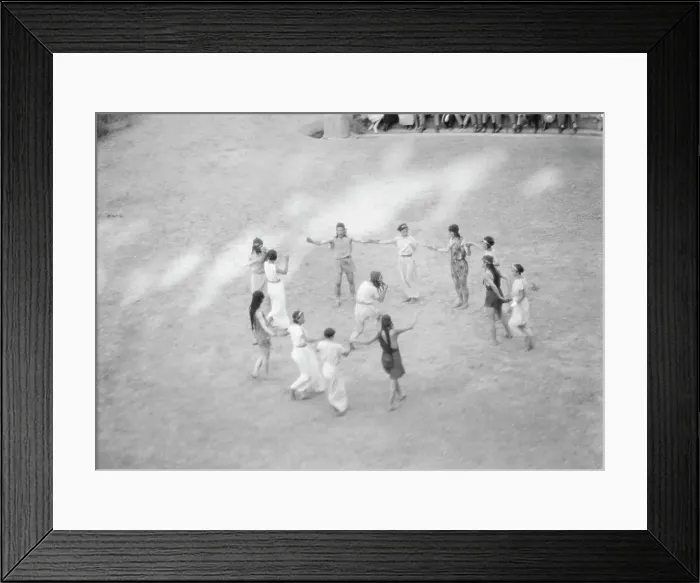 Framed Print : Kanellos dance group at ancient sites in Greece, 1929 Creator: Arnold Genthe Framed Print : Kanellos dance group at ancient sites in Greece, 1929 Creator: Arnold Genthe