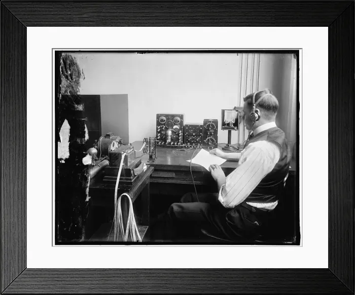 Framed Print : Radio, between 1910 and 1920. Creator: Harris & Ewing. Radio, between 1910 and 1920. Creator: Harris & Ewing Framed Print : Radio, between 1910 and 1920. Creator: Harris & Ewing. Radio, between 1910 and 1920. Creator: Harris & Ewing