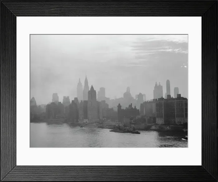 Framed Print : New York City views, skyline, between 1931 and 1938. Creator: Arnold Genthe