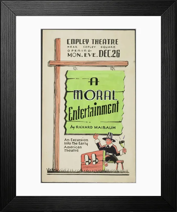 Framed Print : A Moral Entertainment, Boston, 1938. Creator: Unknown Framed Print : A Moral Entertainment, Boston, 1938. Creator: Unknown