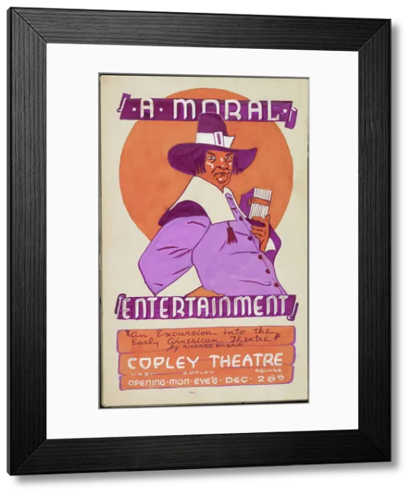 Framed Print : A Moral Entertainment, Boston, 1938. Creator: Unknown Framed Print : A Moral Entertainment, Boston, 1938. Creator: Unknown
