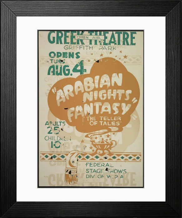 Framed Print : Arabian Nights Fantasy, Los Angeles, 1936. Creator: Unknown Framed Print : Arabian Nights Fantasy, Los Angeles, 1936. Creator: Unknown