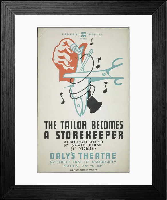 Framed Print : The Tailor Becomes a Storekeeper, New York, 1938. Creator: Unknown Framed Print : The Tailor Becomes a Storekeeper, New York, 1938. Creator: Unknown