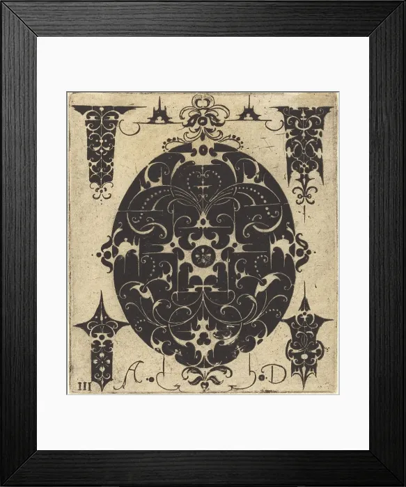 Framed Print : Ornament. Creator: Master AD Framed Print : Ornament. Creator: Master AD