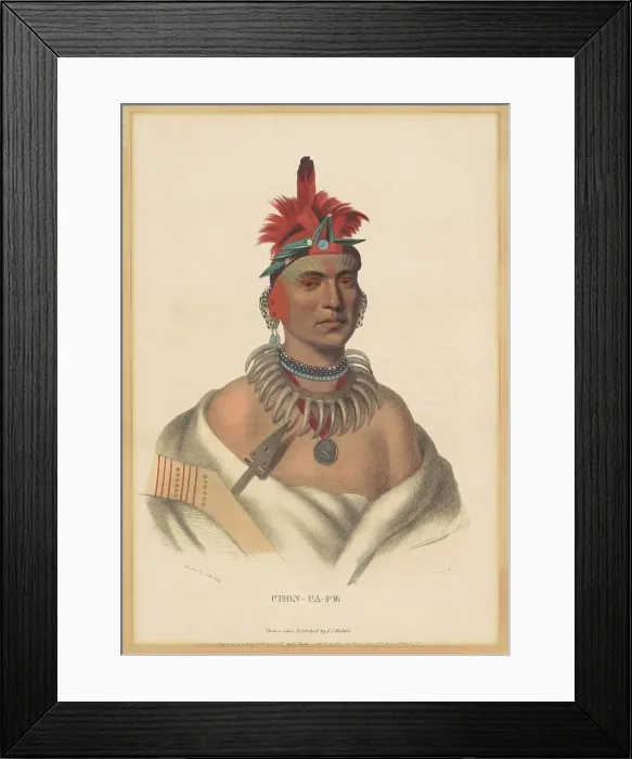 Framed Print : Chon-Ca-Pe, 1837. Creator: Albert Newsam Framed Print : Chon-Ca-Pe, 1837. Creator: Albert Newsam