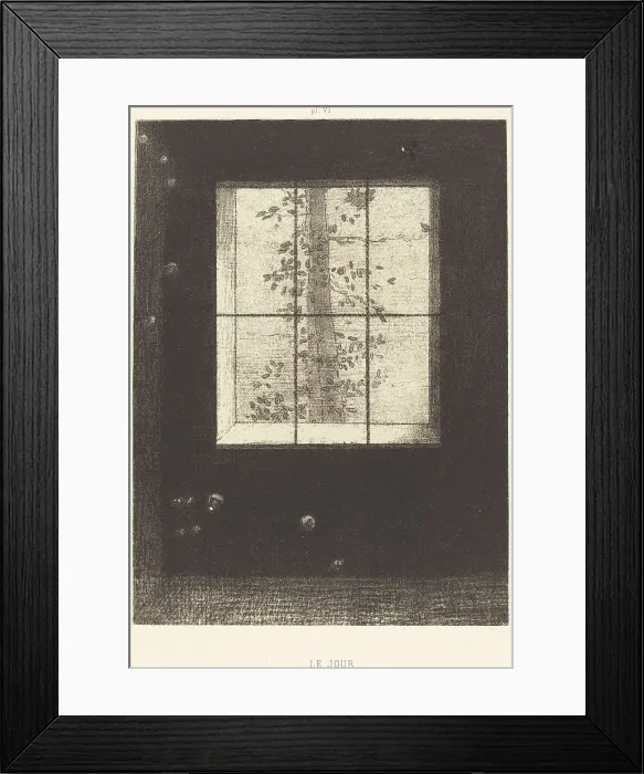 Framed Print : Le Jour (Day), 1891. Creator: Odilon Redon Framed Print : Le Jour (Day), 1891. Creator: Odilon Redon