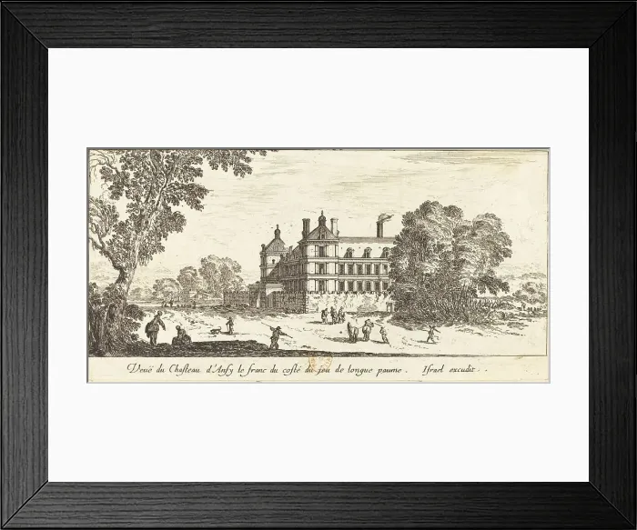 Framed Print : Veue du Chasteau d'Ansy le franc du coste du jeu de longue paume. Creator: Israel Silvestre Framed Print : Veue du Chasteau d'Ansy le franc du coste du jeu de longue paume. Creator: Israel Silvestre