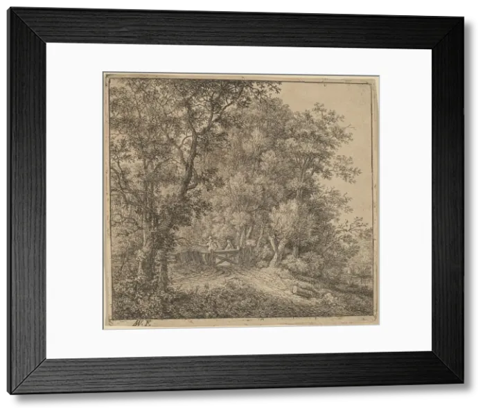 Framed Print : Two Men at a Gate. Creator: Anthonie Waterloo Framed Print : Two Men at a Gate. Creator: Anthonie Waterloo