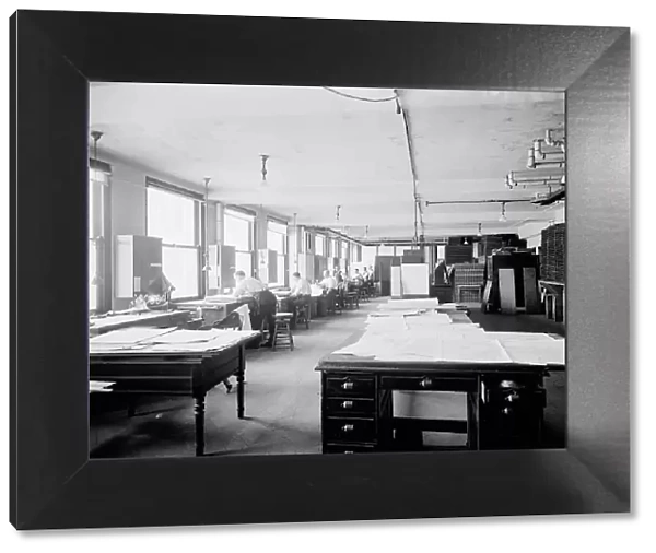 Geological Survey art room, between 1910 and 1920. Creator: Harris & Ewing. Geological Survey art room, between 1910 and 1920. Creator: Harris & Ewing