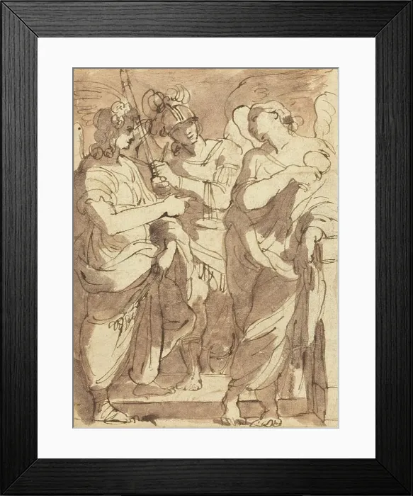 Framed Print : Allegory of Justice. Creator: Felice Giani Framed Print : Allegory of Justice. Creator: Felice Giani
