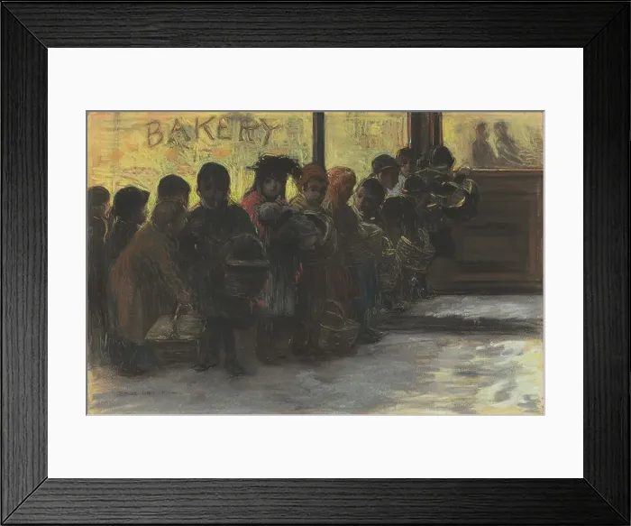 Framed Print : Breadline, 1900. Creator: George Benjamin Luks Framed Print : Breadline, 1900. Creator: George Benjamin Luks