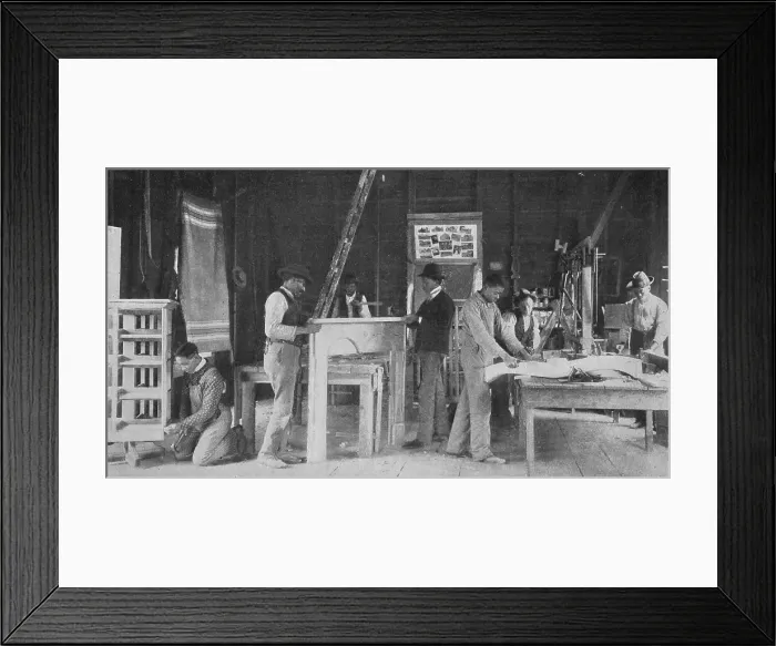 Framed Print : A furniture and repair shop at Snow Hill, 1904. Creator: Frances Benjamin Johnston Framed Print : A furniture and repair shop at Snow Hill, 1904. Creator: Frances Benjamin Johnston