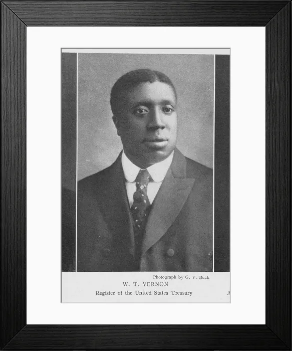 Framed Print : W. T. Vernon; Register of the United States Treasury, 1908. Creator: Unknown Framed Print : W. T. Vernon; Register of the United States Treasury, 1908. Creator: Unknown