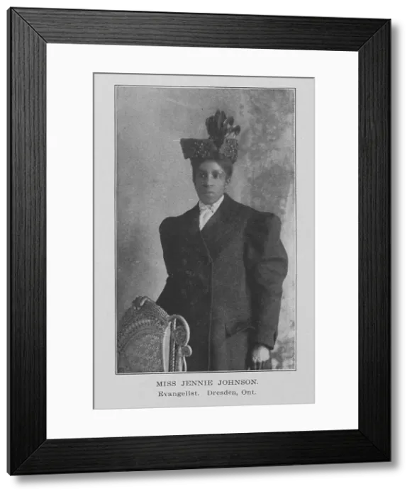 Framed Print : Miss Jennie Johnson; Evangelist; Dresden, Ont. 1907. Creator: Unknown Framed Print : Miss Jennie Johnson; Evangelist; Dresden, Ont. 1907. Creator: Unknown