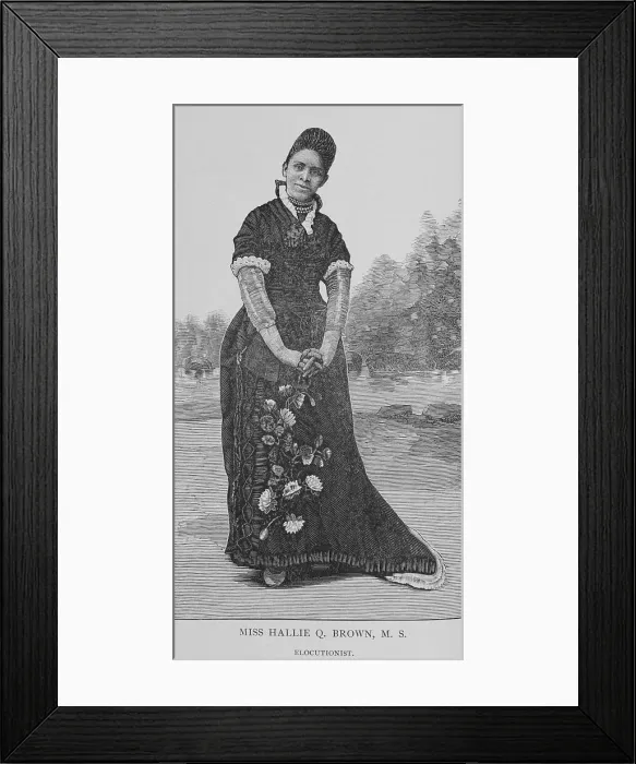 Framed Print : Miss Hallie Q. Brown, M. S. Elocutionist, 1888. Creator: Unknown Framed Print : Miss Hallie Q. Brown, M. S. Elocutionist, 1888. Creator: Unknown