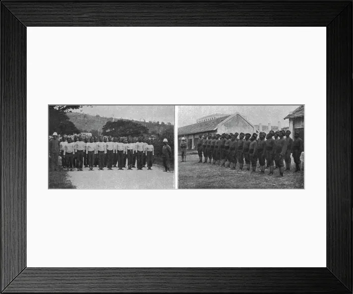 Framed Print : Nos recrues d'asie, d'Afrique et d'oceanie; En Oceanie : les premiers tirailleurs indigenes...1916 Creator: Unknown Framed Print : Nos recrues d'asie, d'Afrique et d'oceanie; En Oceanie : les premiers tirailleurs indigenes...1916 Creator: Unknown