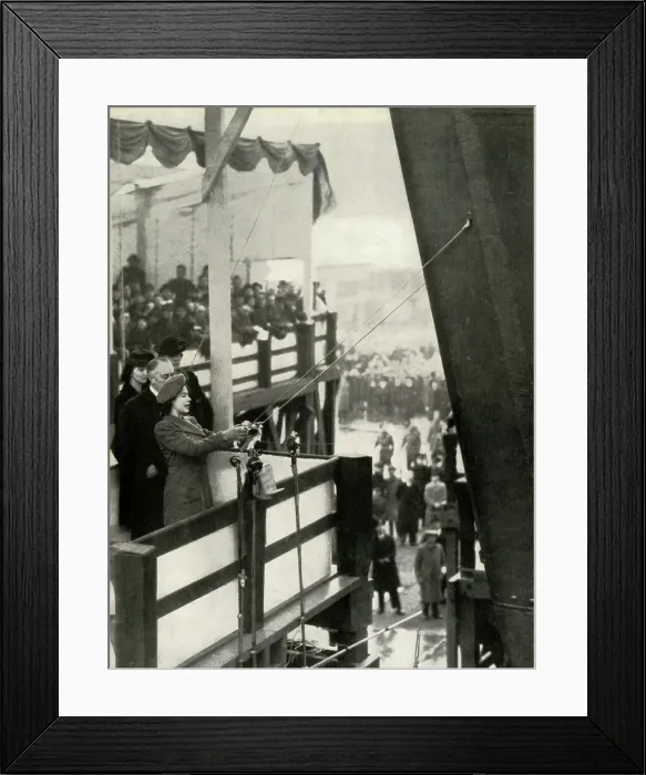 Framed Print : Launching H.M.S. Eagle - 19th March, 1946, 1947. Creator: Unknown Framed Print : Launching H.M.S. Eagle - 19th March, 1946, 1947. Creator: Unknown