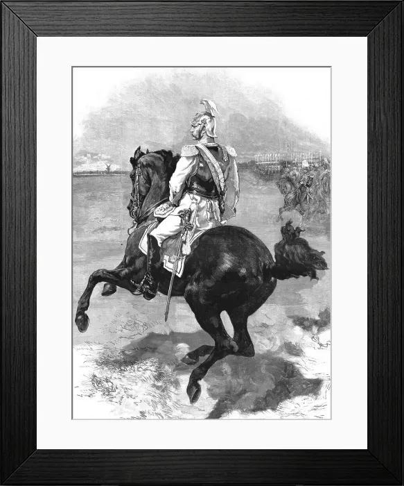 Framed Print : The German Emperor Inspecting the Troops at the Wimbledon Review, 1891. Creator: W Small Framed Print : The German Emperor Inspecting the Troops at the Wimbledon Review, 1891. Creator: W Small