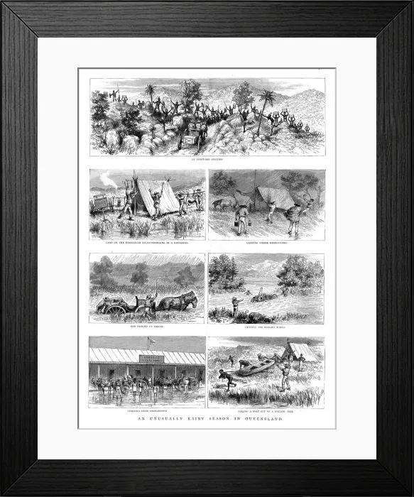 Framed Print : An Unusually Rainy Season in Queensland, 1891. Creator: Unknown Framed Print : An Unusually Rainy Season in Queensland, 1891. Creator: Unknown