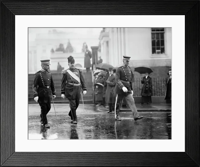 Framed Print : New Year's Reception At White House, Col. George Ruhlen; Maj. Gen. C.B. Hall; Capt. E.W. Clark, 1911 Creator: Harris & Ewing. New Year's Reception At White House, Col. George Ruhlen; Maj. Gen. C.B. Hall; Capt. E.W Framed Print : New Year's Reception At White House, Col. George Ruhlen; Maj. Gen. C.B. Hall; Capt. E.W. Clark, 1911 Creator: Harris & Ewing. New Year's Reception At White House, Col. George Ruhlen; Maj. Gen. C.B. Hall; Capt. E.W