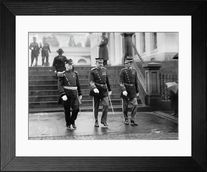 Framed Print : New Year's Reception At White House - Gen. George H. Torney; Col. Frank Mcintyre; Maj. Shelton, 1911 Creator: Harris & Ewing. New Year's Reception At White House - Gen. George H. Torney; Col. Frank Mcintyre; Maj Framed Print : New Year's Reception At White House - Gen. George H. Torney; Col. Frank Mcintyre; Maj. Shelton, 1911 Creator: Harris & Ewing. New Year's Reception At White House - Gen. George H. Torney; Col. Frank Mcintyre; Maj