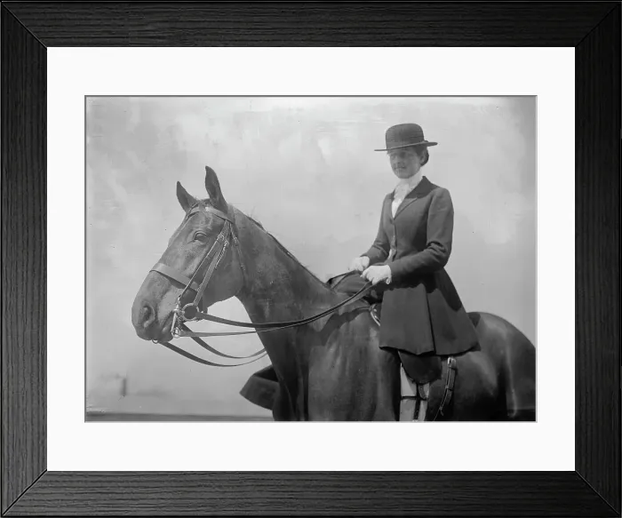 Framed Print : Horse Shows - Miss Harriet T. Wadsworth, 1911. Creator: Harris & Ewing. Horse Shows - Miss Harriet T. Wadsworth, 1911. Creator: Harris & Ewing Framed Print : Horse Shows - Miss Harriet T. Wadsworth, 1911. Creator: Harris & Ewing. Horse Shows - Miss Harriet T. Wadsworth, 1911. Creator: Harris & Ewing