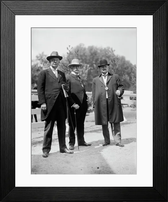 Framed Print : Horse Shows - Judge W.H. Moore; Gen. N.A. Miles; P.V. Degraw, 1911. Creator: Harris & Ewing. Horse Shows - Judge W.H. Moore; Gen. N.A. Miles; P.V. Degraw, 1911. Creator: Harris & Ewing Framed Print : Horse Shows - Judge W.H. Moore; Gen. N.A. Miles; P.V. Degraw, 1911. Creator: Harris & Ewing. Horse Shows - Judge W.H. Moore; Gen. N.A. Miles; P.V. Degraw, 1911. Creator: Harris & Ewing