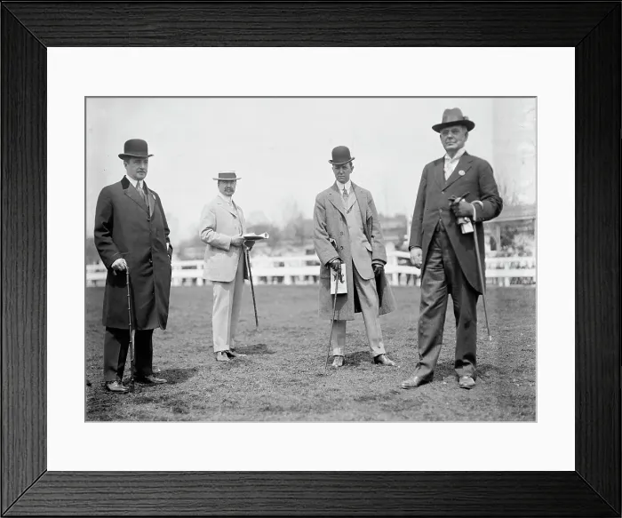 Framed Print : Horse Shows - 2 Unidentified; P.G. Gerry; Judge W.H. Moore, 1911. Creator: Harris & Ewing. Horse Shows - 2 Unidentified; P.G. Gerry; Judge W.H. Moore, 1911. Creator: Harris & Ewing Framed Print : Horse Shows - 2 Unidentified; P.G. Gerry; Judge W.H. Moore, 1911. Creator: Harris & Ewing. Horse Shows - 2 Unidentified; P.G. Gerry; Judge W.H. Moore, 1911. Creator: Harris & Ewing