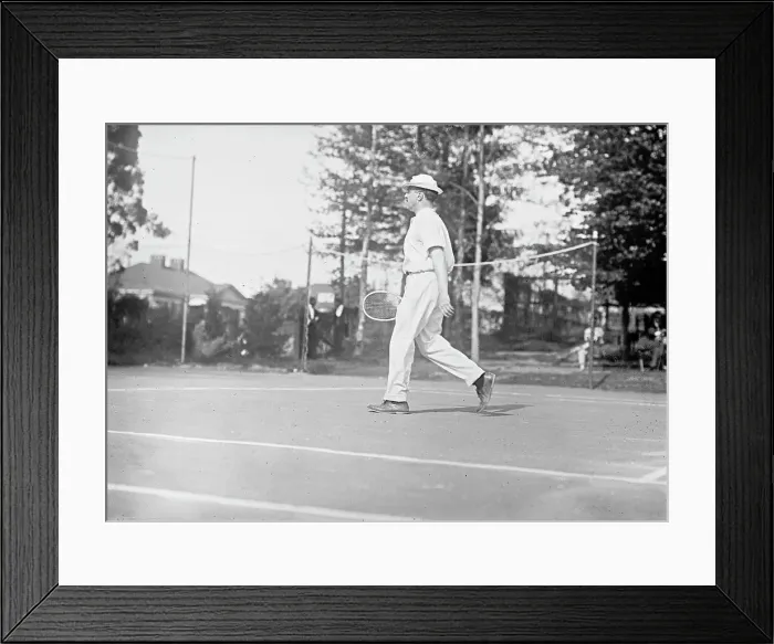 Framed Print : Lee McClung - Treasurer of The U.S. Playing Tennis, 1911. Creator: Harris & Ewing. Lee McClung - Treasurer of The U.S. Playing Tennis, 1911. Creator: Harris & Ewing Framed Print : Lee McClung - Treasurer of The U.S. Playing Tennis, 1911. Creator: Harris & Ewing. Lee McClung - Treasurer of The U.S. Playing Tennis, 1911. Creator: Harris & Ewing
