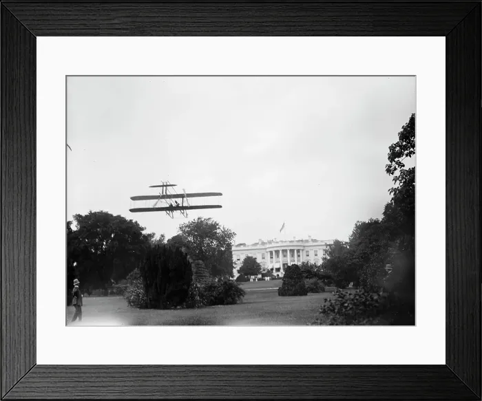 Framed Print : Atwood, Harry. Aviator. Rising From White House Lawn In Wright Type B Plane, July, 1911. Creator: Harris & Ewing. Atwood, Harry. Aviator. Rising From White House Lawn In Wright Type B Plane, July, 1911. Creator: Harris & Ewing Framed Print : Atwood, Harry. Aviator. Rising From White House Lawn In Wright Type B Plane, July, 1911. Creator: Harris & Ewing. Atwood, Harry. Aviator. Rising From White House Lawn In Wright Type B Plane, July, 1911. Creator: Harris & Ewing