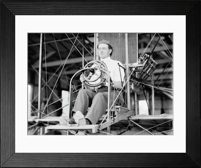 Framed Print : Paul Peck, Commercial Aviator - In Curtiss Type Plane; College Park, 1911. Creator: Harris & Ewing. Paul Peck, Commercial Aviator - In Curtiss Type Plane; College Park, 1911. Creator: Harris & Ewing Framed Print : Paul Peck, Commercial Aviator - In Curtiss Type Plane; College Park, 1911. Creator: Harris & Ewing. Paul Peck, Commercial Aviator - In Curtiss Type Plane; College Park, 1911. Creator: Harris & Ewing