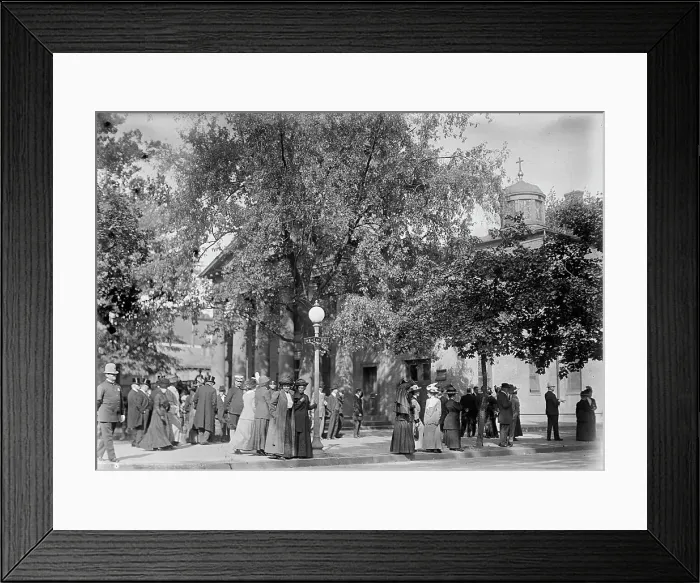 Framed Print : Saint John's P.E. Church - Admiral Schley, Funeral, 1911. Creator: Harris & Ewing. Saint John's P.E. Church - Admiral Schley, Funeral, 1911. Creator: Harris & Ewing Framed Print : Saint John's P.E. Church - Admiral Schley, Funeral, 1911. Creator: Harris & Ewing. Saint John's P.E. Church - Admiral Schley, Funeral, 1911. Creator: Harris & Ewing