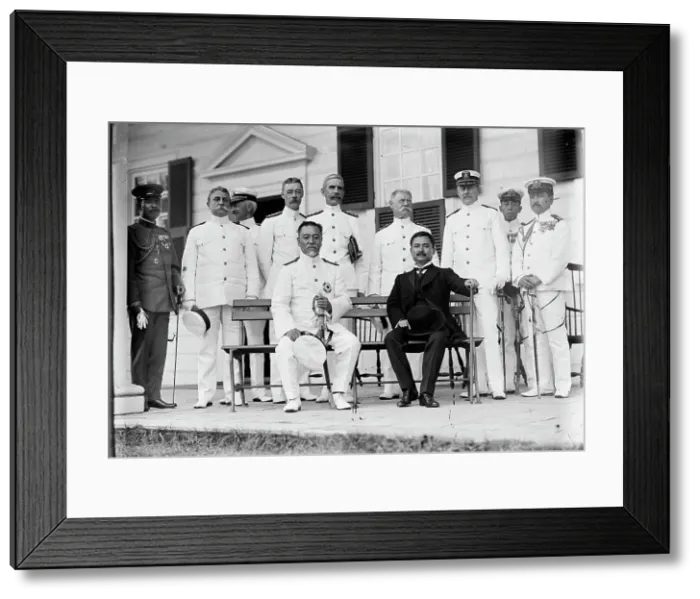 Framed Print : Marshal-Admiral the Marquis Togo Heihachiro with US naval officers in Washington, D.C. 1911. Creator: Harris & Ewing. Marshal-Admiral the Marquis Togo Heihachiro with US naval officers in Washington, D.C. 1911. Creator: Harris & Ewing Framed Print : Marshal-Admiral the Marquis Togo Heihachiro with US naval officers in Washington, D.C. 1911. Creator: Harris & Ewing. Marshal-Admiral the Marquis Togo Heihachiro with US naval officers in Washington, D.C. 1911. Creator: Harris & Ewing