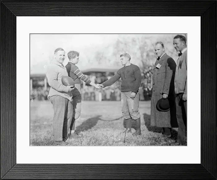 Framed Print : Football - Georgetown University Game, 1911. Creator: Harris & Ewing. Football - Georgetown University Game, 1911. Creator: Harris & Ewing Framed Print : Football - Georgetown University Game, 1911. Creator: Harris & Ewing. Football - Georgetown University Game, 1911. Creator: Harris & Ewing