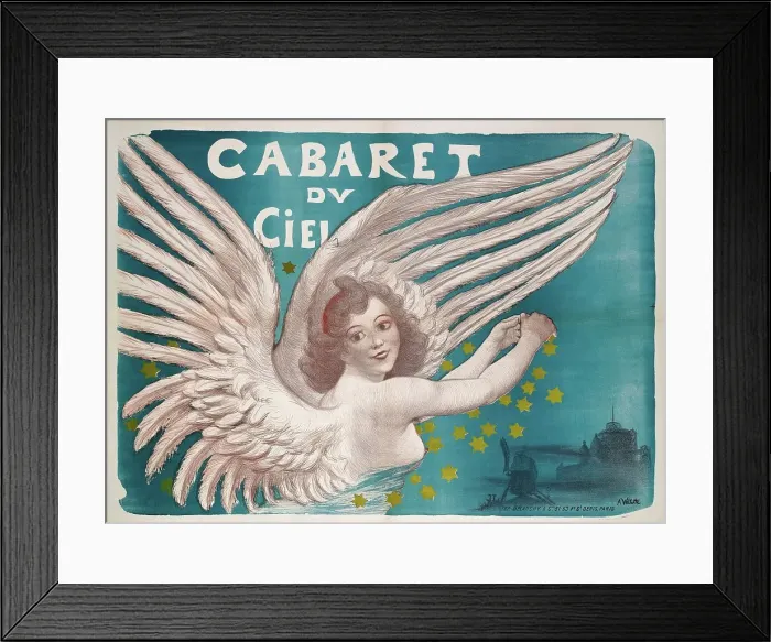 Framed Print : Cabaret Du Ciel, 1880-1890. Creator: Willette, Adolphe (1857-1926) Framed Print : Cabaret Du Ciel, 1880-1890. Creator: Willette, Adolphe (1857-1926)